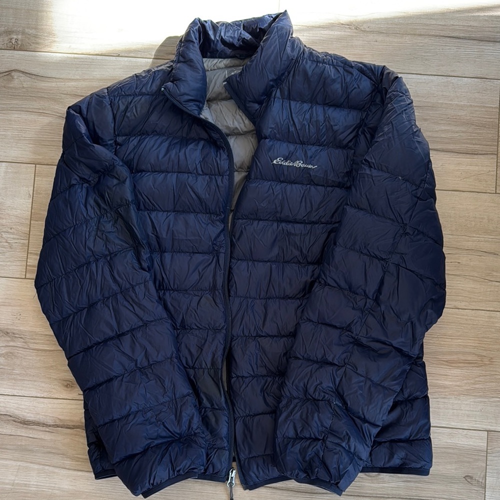 Eddie Bauer Navy Puffer Jacket